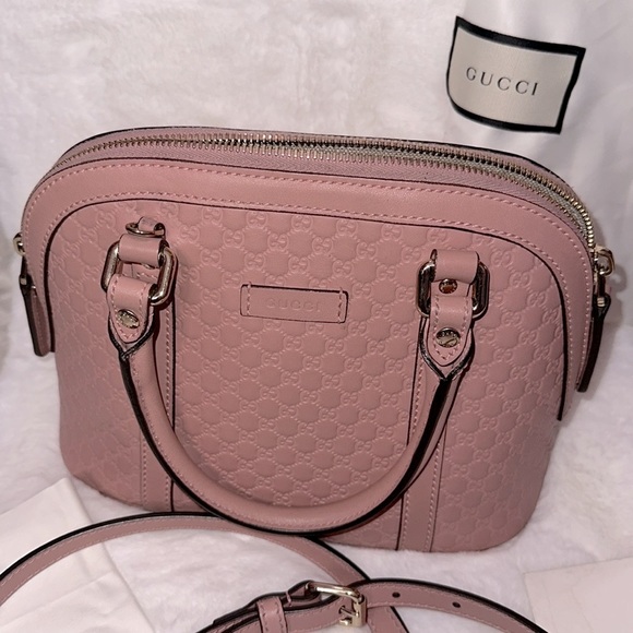 💯 Gucci 🌸 Mini Mauve Pink Crossbody Bag - Picture 2 of 13